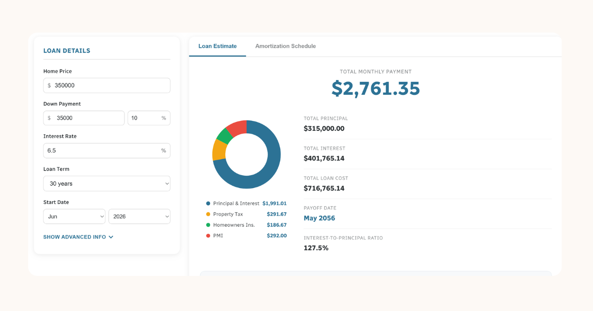 Mortgage Calculator - JustQuickTools