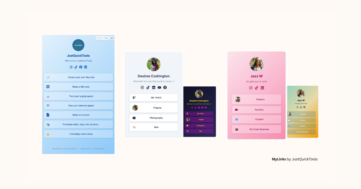 MyLinks by JustQuickTools